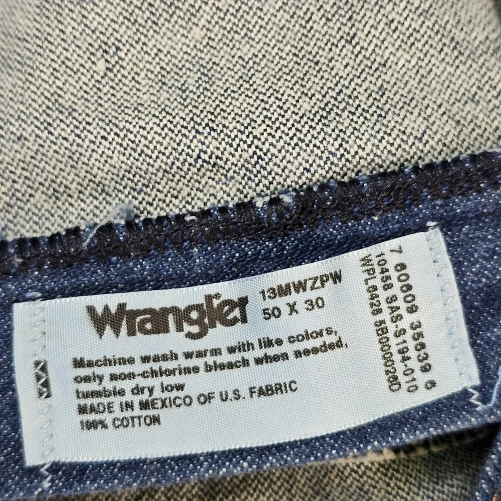 Wrangler Cowboy Cut Jeans Mens 50x30 Dark Blue Bootcut Denim Big & Tall 13MWZPW